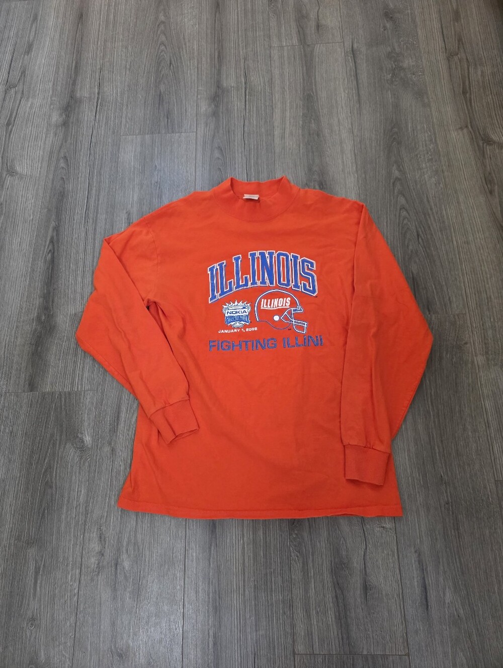 Vintage 2002 Illinois Fighting Illini Sugar Bowl Long Sleeve Mens Large